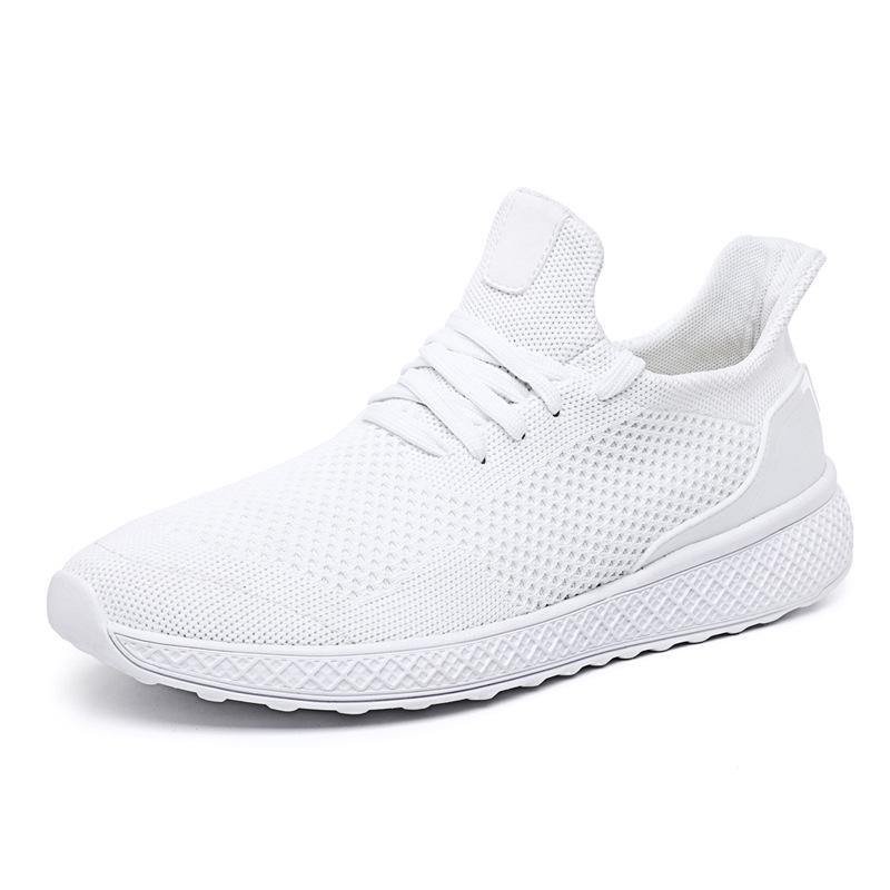 Zapatillas de deporte ligeras con cordones de tela de punto gratis para hombre - MXbueno