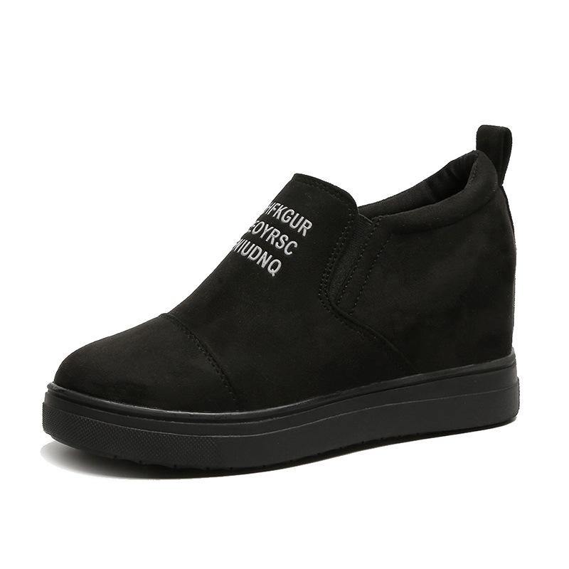 Zapatillas casuales con estampado de letras de ante - MXbueno