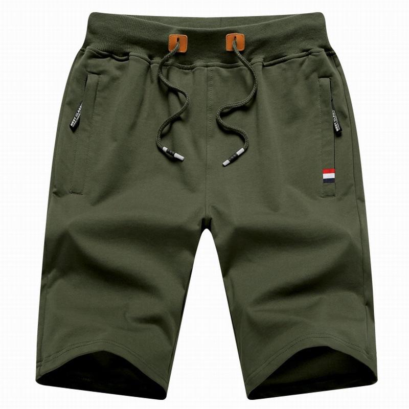 Pantalones Cortos Elásticos Con Bolsillos Con Cremallera