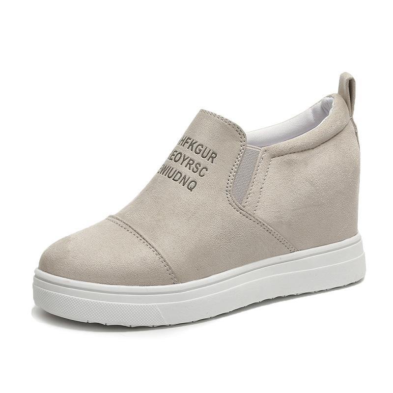 Zapatillas casuales con estampado de letras de ante - MXbueno