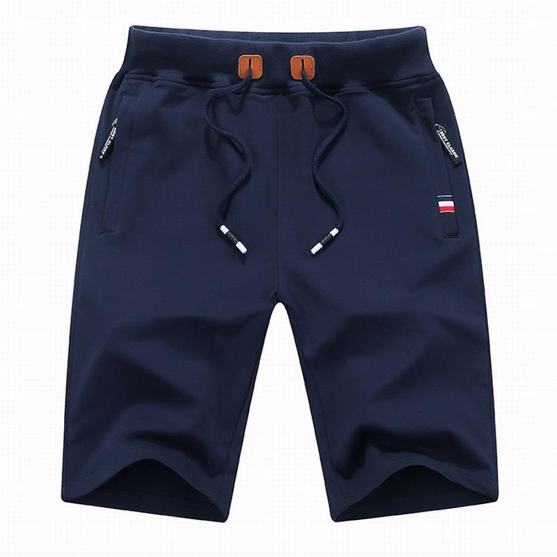 Pantalones Cortos Elásticos Con Bolsillos Con Cremallera