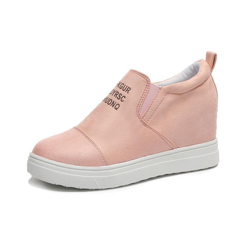 Zapatillas casuales con estampado de letras de ante - MXbueno