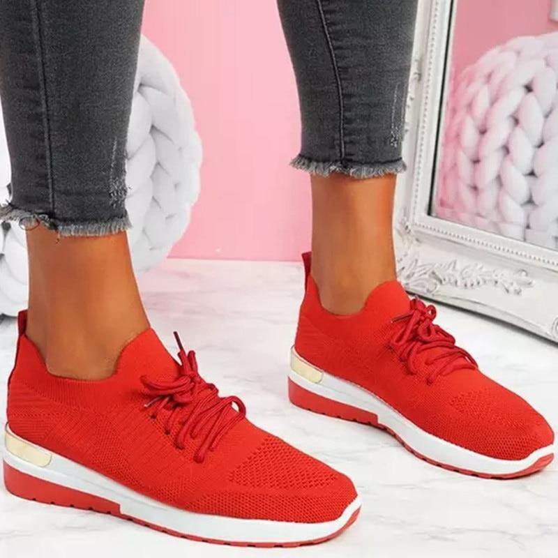 Zapatillas de mujer casual sin cordones de color liso - MXbueno
