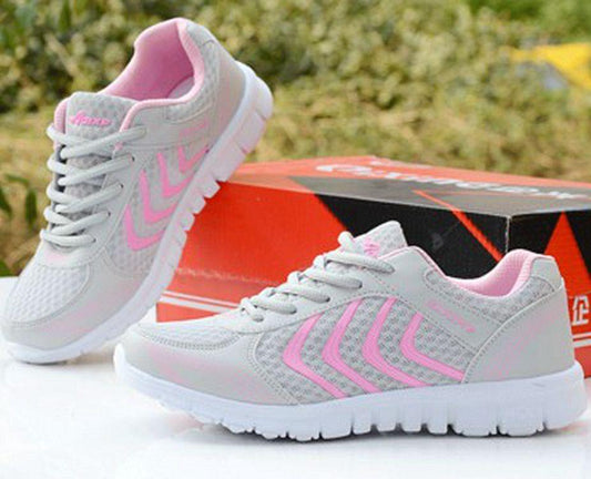 zapatos casuales de malla transpirable sólida de moda - MXbueno