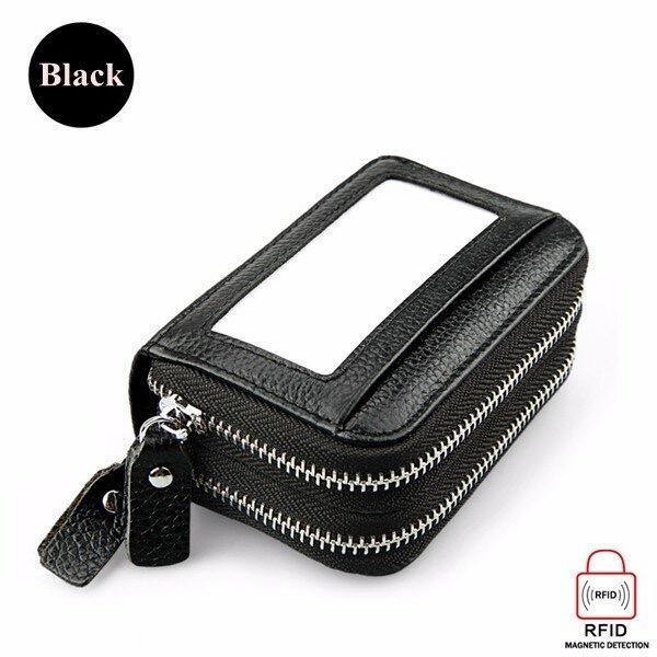 RFID ANTIMAGNETIC GENUINE LEATHER 11 COLORS 11 CARD SLOTS CARD HOLDER PURSE - MXbueno