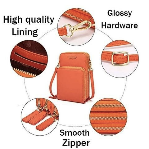 BOLSO DE MANO DE CUERO PU PARA MUJER BOLSO DE TARJETA BOLSO DE TELÉFONO BOLSO BANDOLERA - MXbueno