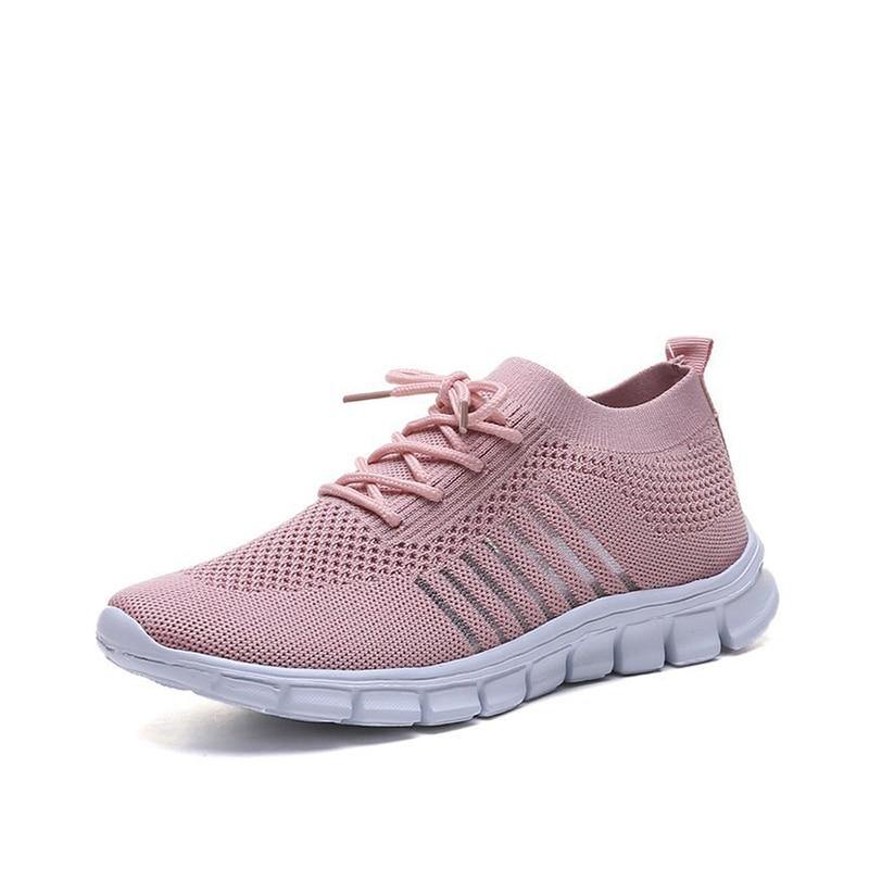 Zapatos para correr femeninos transpirables de malla ligera - MXbueno