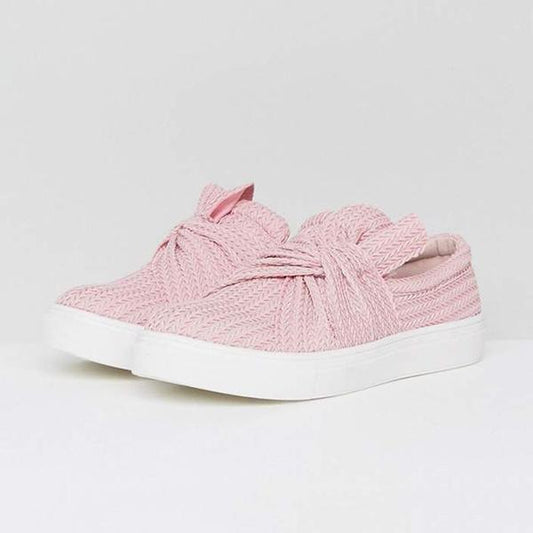 Zapatillas sin cordones de punto Twist para mujer