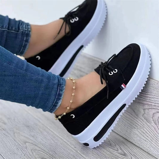 [W-Zapato] 2022 Zapatos Casuales De Primavera Zapatos Con Cordones Delanteros De Plataforma
