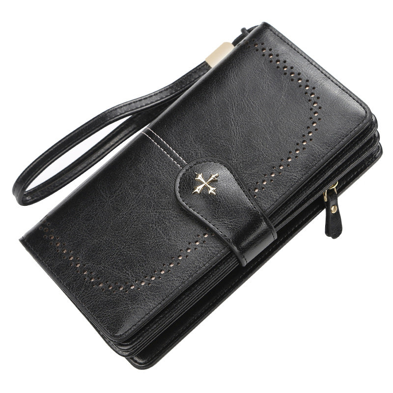[W-Bolso] Bolso De Mano Multifuncional Con Cremallera Triple