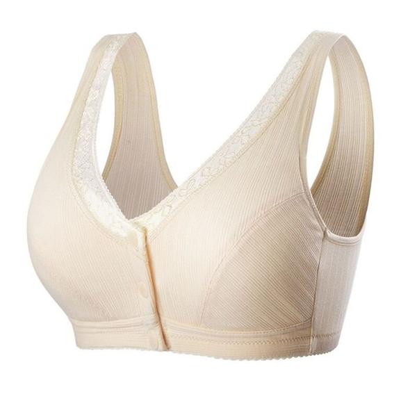 [W-Ropa Interior] (4 PCS es más asequible) TamaÑo MÁs CÓmodo Sujetador De BotÓn Delantero