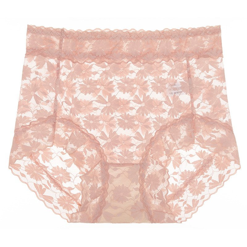 [W-Ropa Interior] Bragas De Encaje Sexy De Cintura Alta