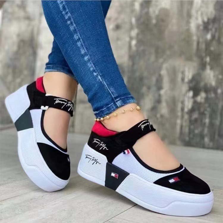 [W-Zapato] 2022 Zapatillas Transpirables De Suela Gruesa Con Velcro