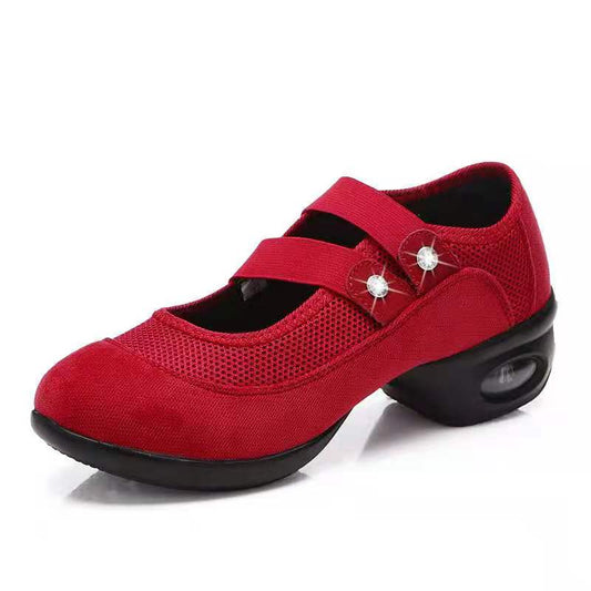 Zapatos De Baile De Malla Transpirable Con Suela Blanda