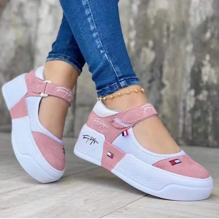 [W-Zapato] 2022 Zapatillas Transpirables De Suela Gruesa Con Velcro