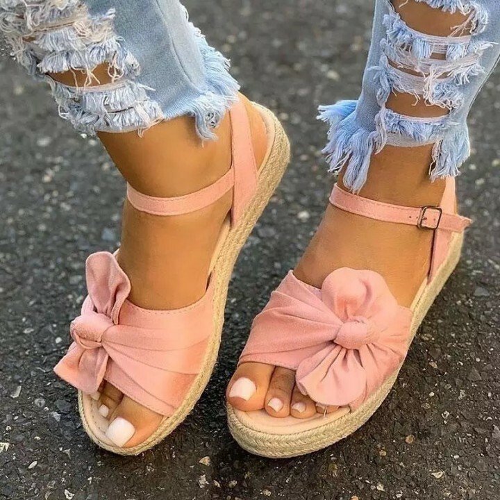 Sandalias Con Lazo De Verano