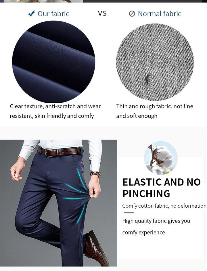 [M-Ropa] Pantalones De Traje De Seda De Hielo