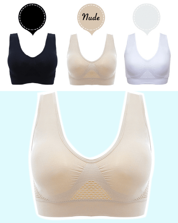 [W-Ropa Interior] Sujetador De Aire Sin Costuras Para Mujer