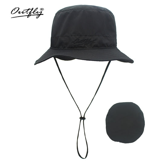 Letter  Embroidery Bucket Hat Fisherman Hats Outdoor Quick Dry Fisherman Hat Summer Sun Hat Men and Women
