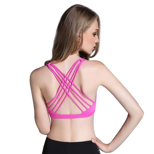 Sujetador Push Up Con Espalda Cruzada Para Mujer