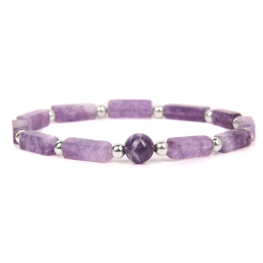 [001] Pulsera De Piedra Amatista