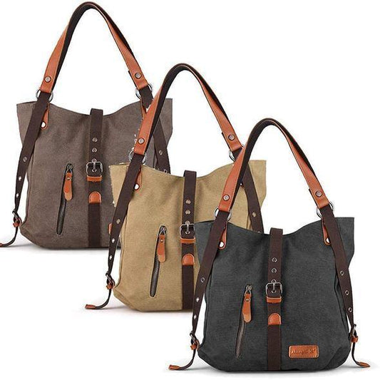 2020 estilo bolsos de las mujeres 2-en-1 mochila lona mochila-hombro bolsa - MXbueno